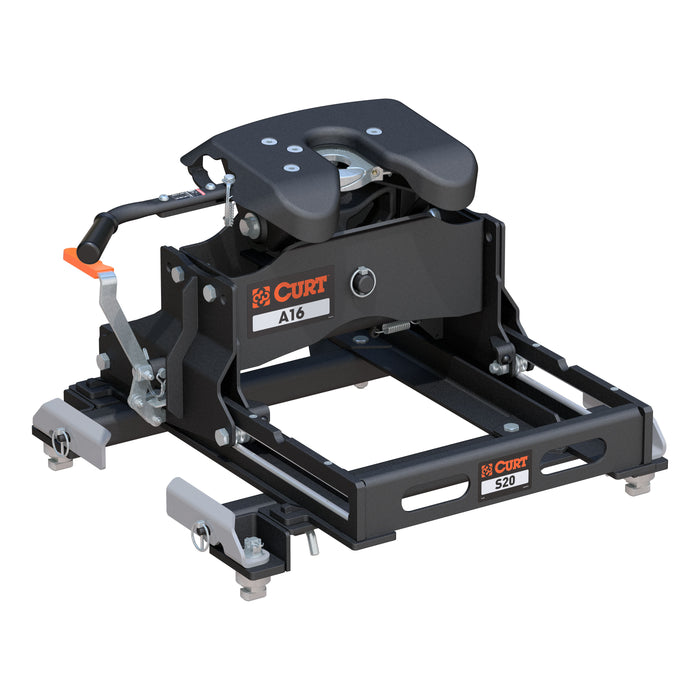 CURT 16054 A16 Sliding 5th Wheel Hitch, 16K, Select Silverado, Sierra, 6.5' Bed Puck System - Truck Part Superstore