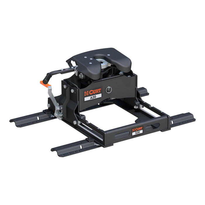 CURT 16631 A20 Sliding 5th Wheel Hitch with Rails, 20,000 lbs. - Truck Part Superstore