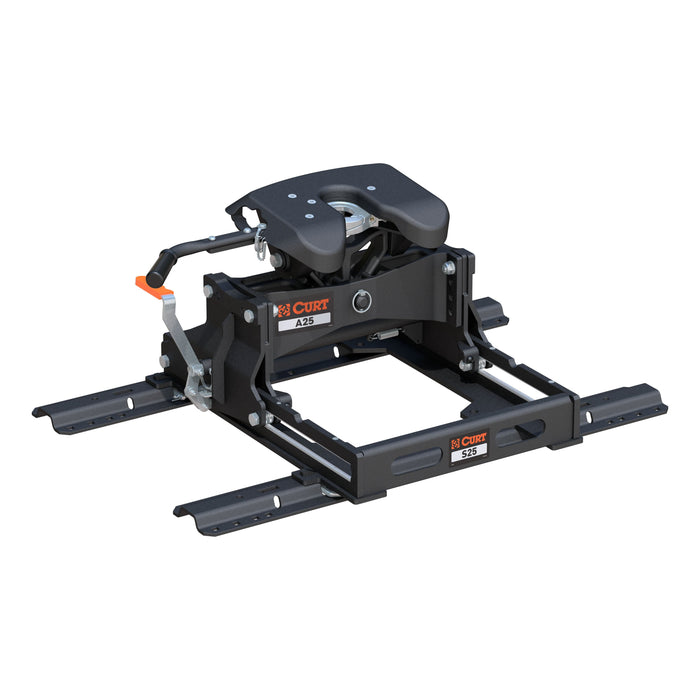 CURT 16651 A25 Sliding 5th Wheel Hitch with Rails, 25,000 lbs. - Truck Part Superstore