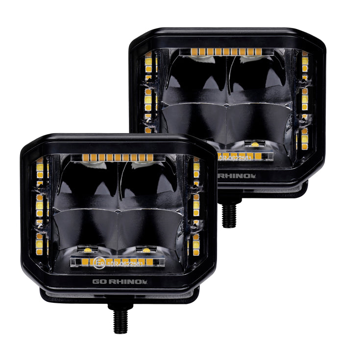 Go Rhino 750700322SCS Available in spot or flood optics, these lights emit a bright white 5700K beam. - Truck Part Superstore