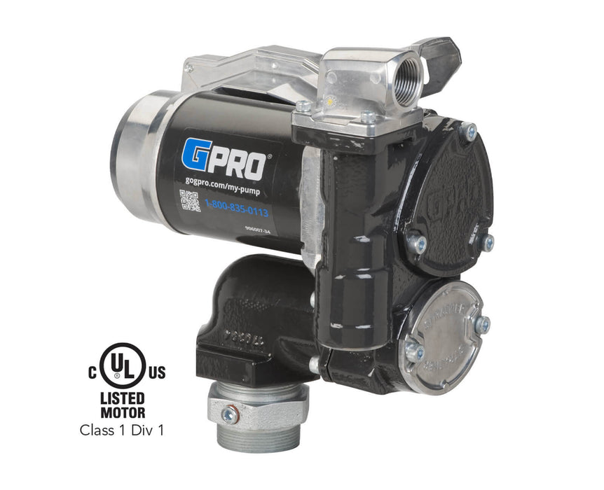GPRO V25 fuel transfer pump extreme temperature model with cULus listed motor certification