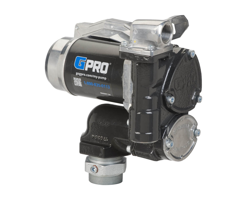 GPRO V25 24-Volt Fuel transfer pump with nozzle holder.