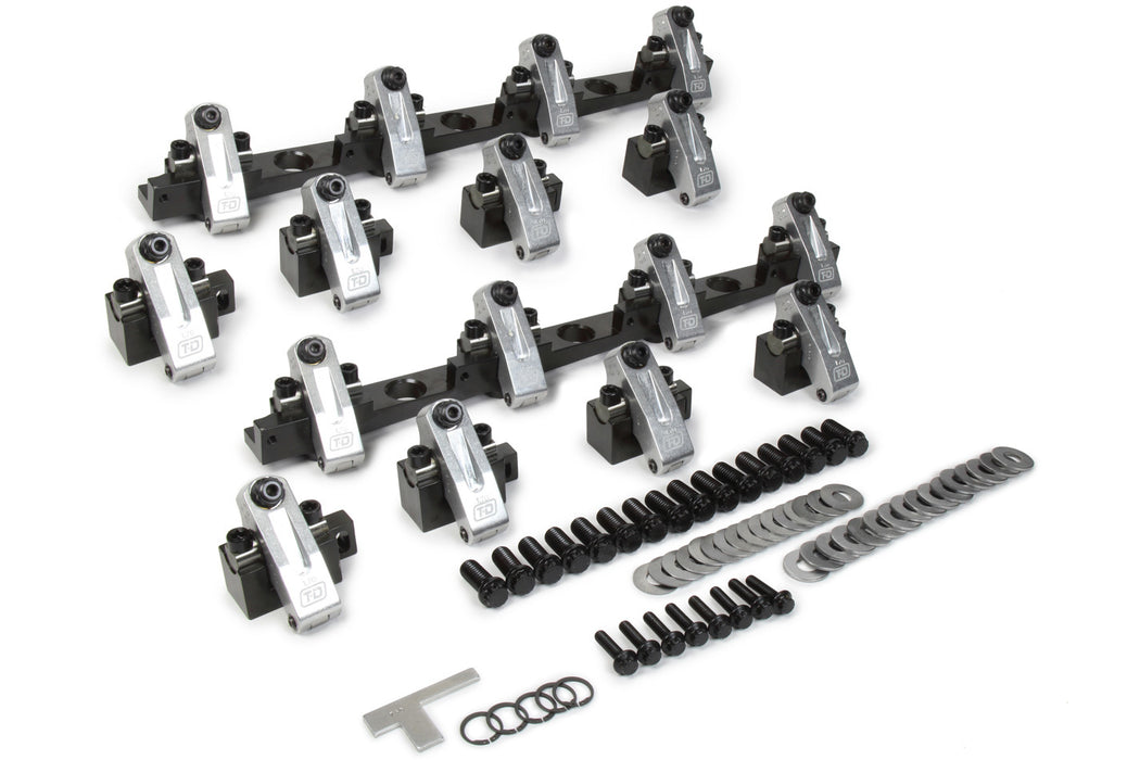 T AND D MACHINE 3128-170/170 BBC Shaft Rocker Arm Kit w/Brodix 3X O/P Heads