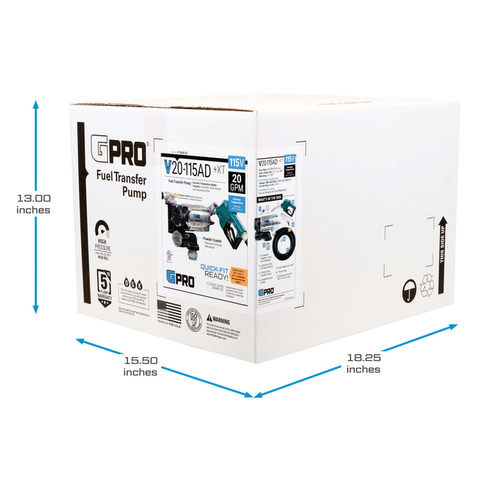 GPRO 20 GPM 115V FUEL TRANSFER PUMP for EXTREME TEMPERATURES - Truck Part Superstore
