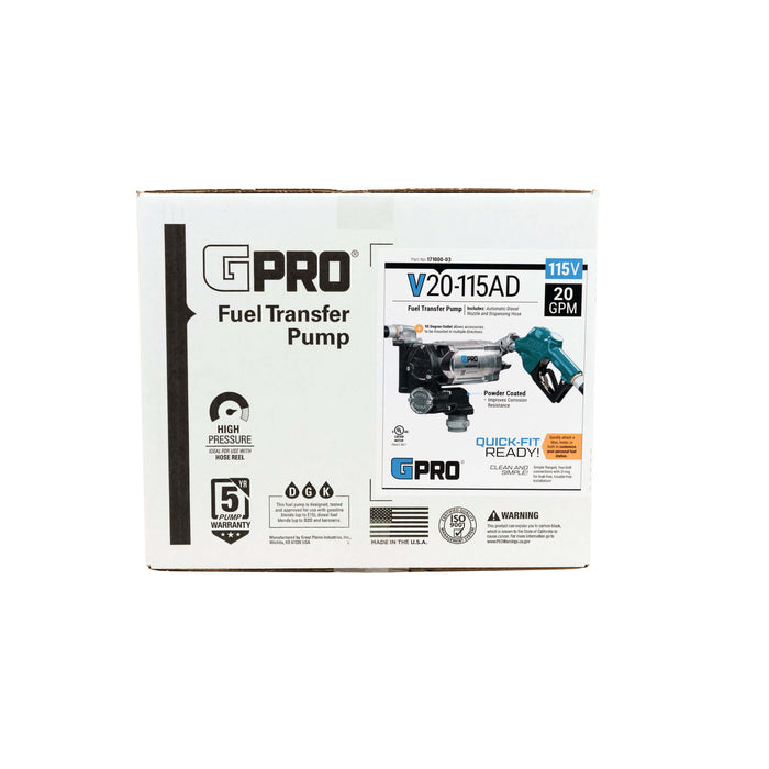 GPRO 20 GPM 115V FUEL TRANSFER PUMP - 1-INCH OUTLET - Truck Part Superstore