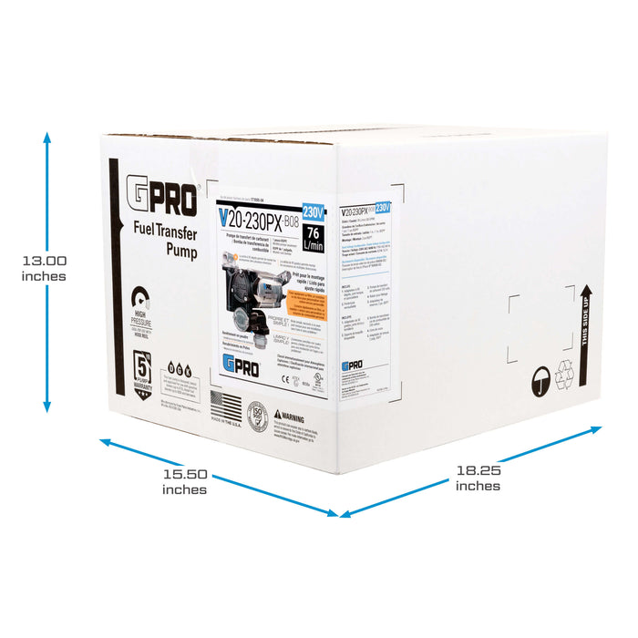GPRO IECEx-ATEX-CE APPROVED 76 L/min 230V FUEL TRANSFER PUMP - Truck Part Superstore