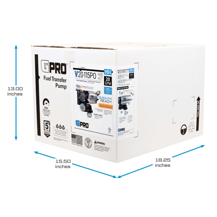 GPRO 20 GPM 115V FUEL TRANSFER PUMP for EXTREME TEMPERATURES - Truck Part Superstore
