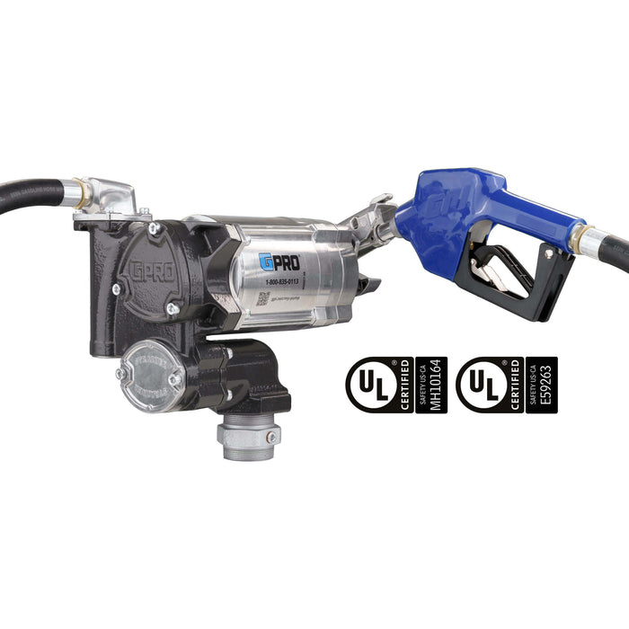 GPRO V20 3/4-inch outlet assembled showing the automatic shut-off unleaded nozzle