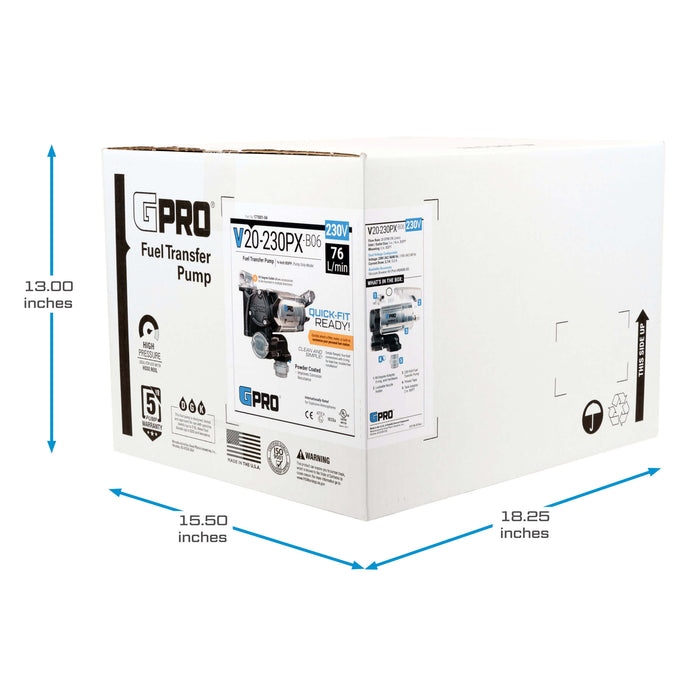 GPRO IECEx-ATEX-CE APPROVED 76 L/min 230V FUEL TRANSFER PUMP - Truck Part Superstore