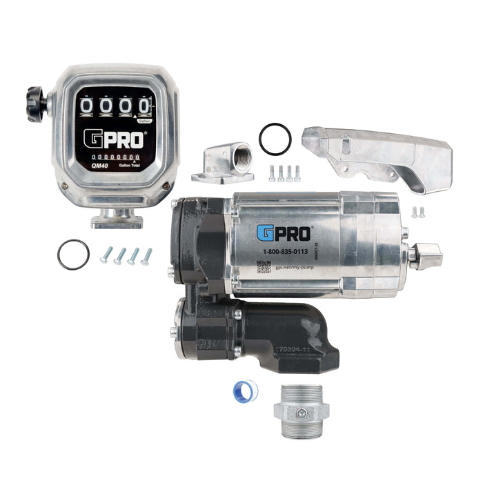 GPRO 20 GPM 115V FUEL TRANSFER PUMP WITH 2-40 GPM FUEL METER - 1-INCH OUTLET - Truck Part Superstore