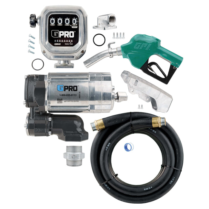 GPRO 20 GPM 115V FUEL TRANSFER PUMP WITH 2-40 GPM FUEL METER - 1-INCH OUTLET - Truck Part Superstore
