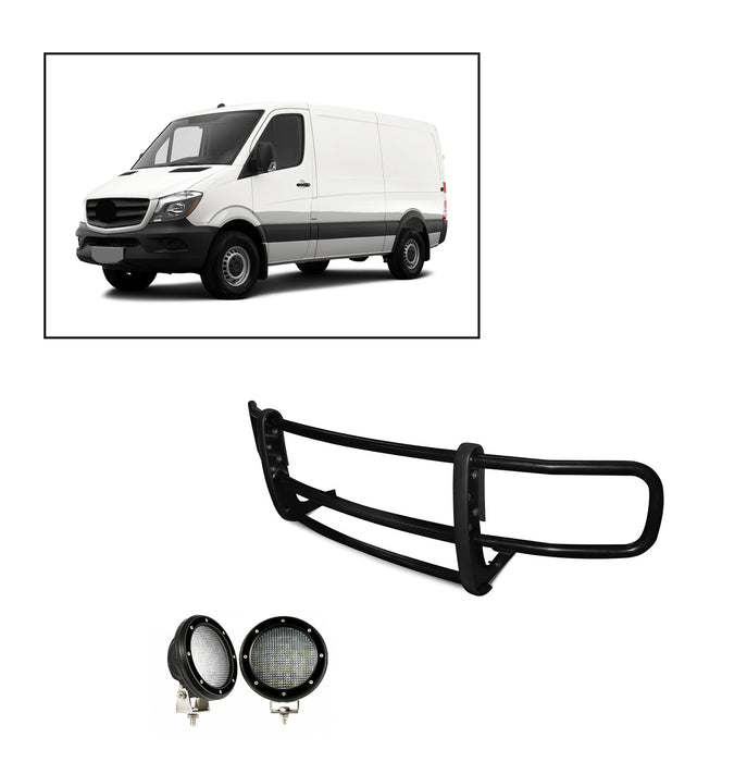 Black Horse Off Road 17D501MA-PLFB Spartan Grille Guard Kit - Truck Part Superstore