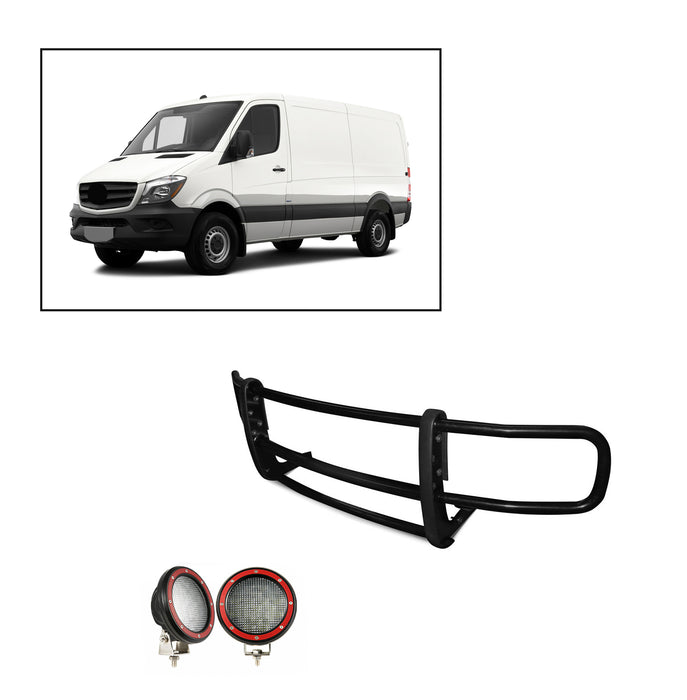 Black Horse Off Road 17D501MA-PLFR Spartan Grille Guard Kit - Truck Part Superstore