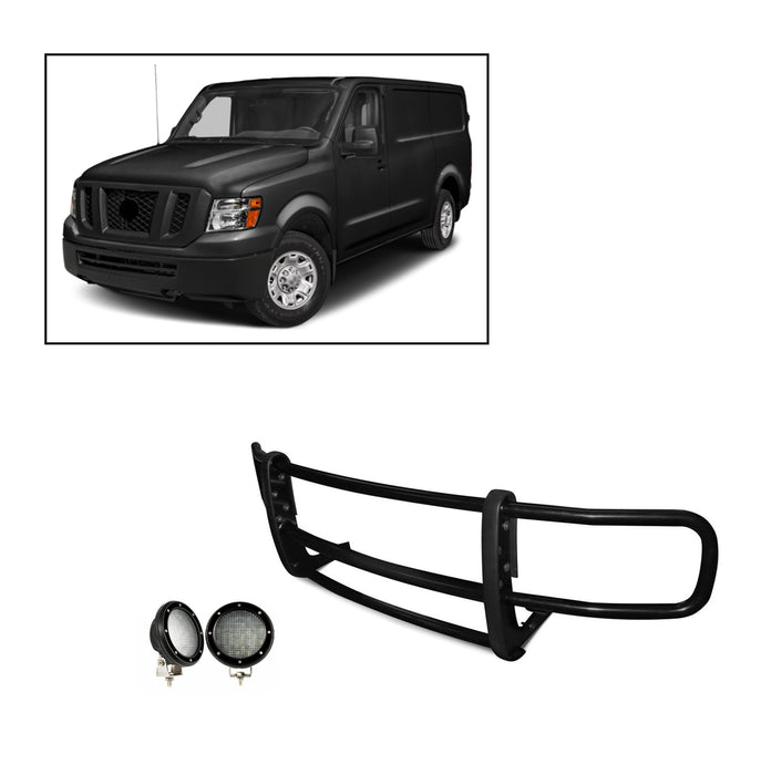 Black Horse Off Road 17NINVMA-PLFB Spartan Grille Guard Kit - Truck Part Superstore