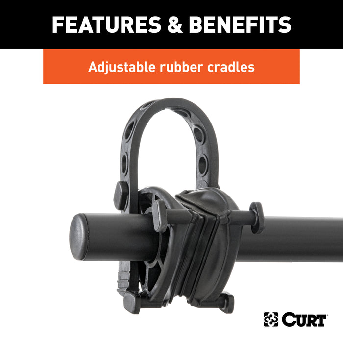 CURT 18021 Hitch-Mounted Bike Rack (2 Bikes, 1-1/4" or 2" Shank) - Truck Part Superstore