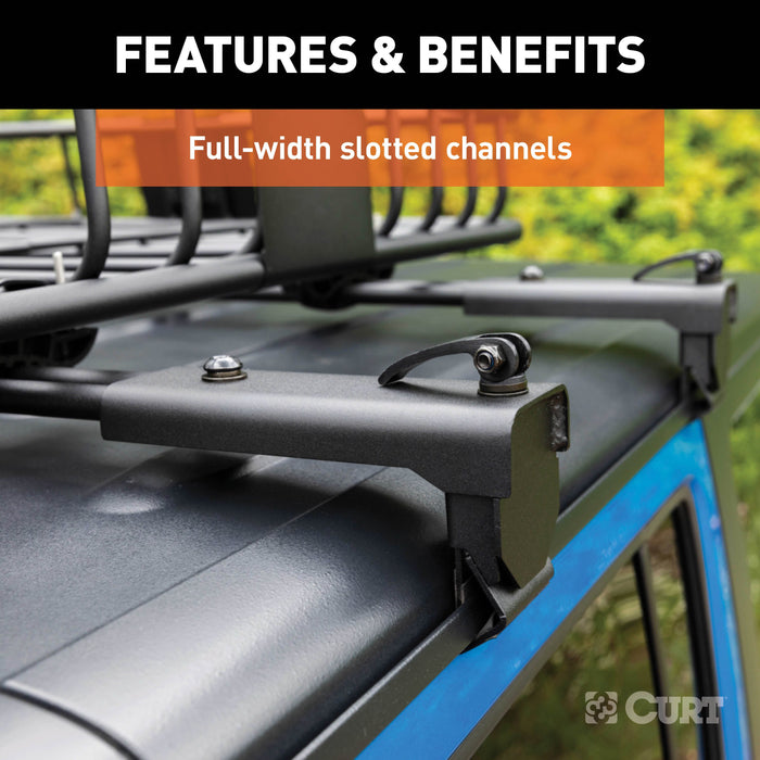 CURT 18122 Jeep Roof Rack Crossbars for Wrangler JL, Gladiator (2-Pack) - Truck Part Superstore