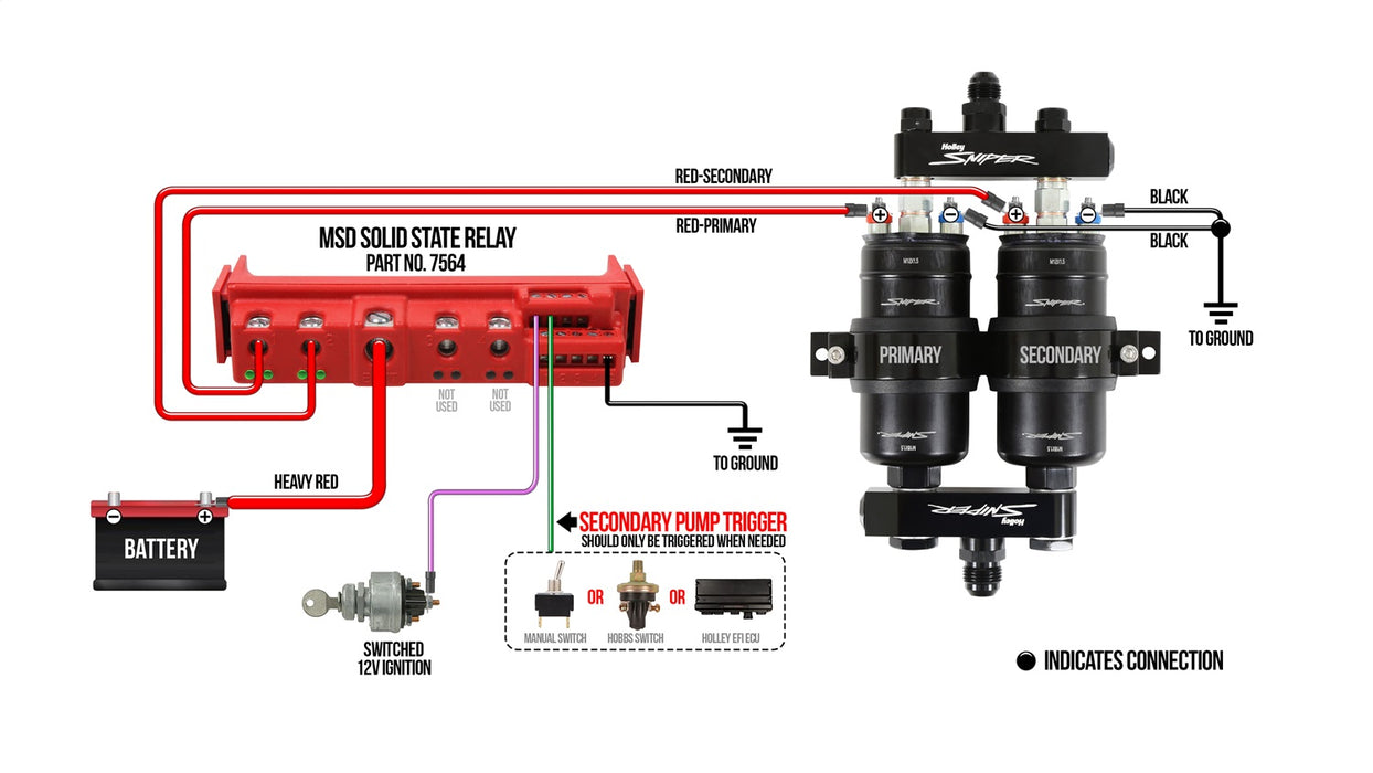 Holley 12-270 Fuel Pump; Twin Pump; Incl. Manifold Assembly/-10AN Inlet/-8AN Outlet; 3.5 GPM; - Truck Part Superstore