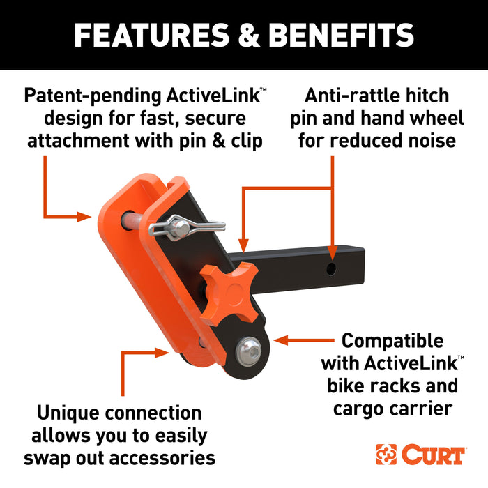 CURT 18401 CURT 18401 ActiveLink 1-1/4" Receiver Shank - Truck Part Superstore