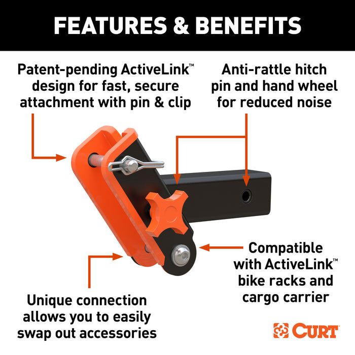 CURT 18402 CURT 18402 ActiveLink 2" Receiver Shank - Truck Part Superstore