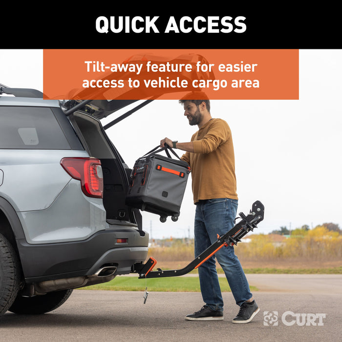 CURT 18410 CURT 18410 ActiveLink SE Hitch-Mounted Bike Rack, 2 Bikes, 2" Shank - Truck Part Superstore