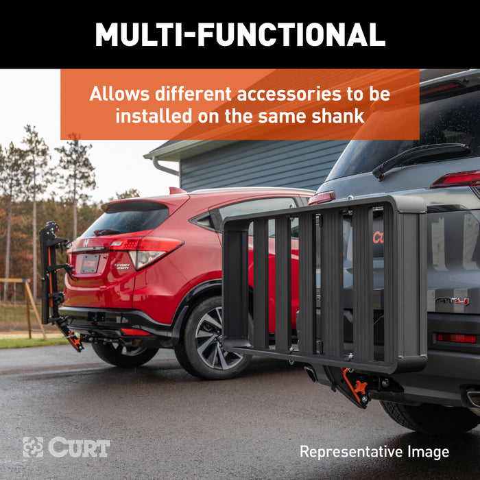 CURT 18412 CURT 18412 ActiveLink Ultra Hitch-Mounted Bike Rack, 2 or 4 Bikes, 2" Shank - Truck Part Superstore