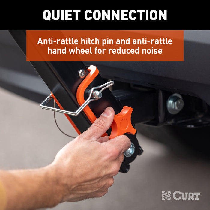 CURT 18412 CURT 18412 ActiveLink Ultra Hitch-Mounted Bike Rack, 2 or 4 Bikes, 2" Shank - Truck Part Superstore