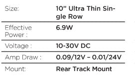 Go Rhino 750001014CBS Flash Series Lights - 10" Single Multi Function Light Bar - Truck Part Superstore