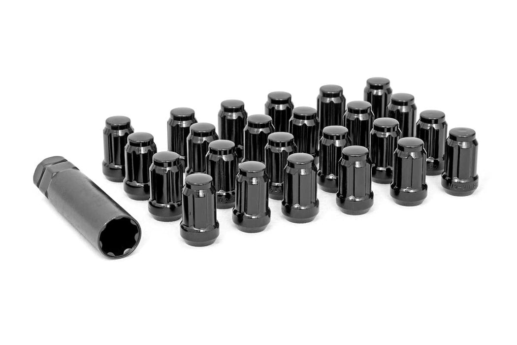 Rough Country 502024BLK 1/2 x 20 Lug Nut Set of 24 - Black - Truck Part Superstore