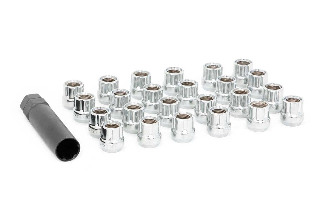 Rough Country 122024CHOE Lug Nut Set - 1/2x20 - 24 Qty - Chrome - Open End - Truck Part Superstore