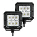 Go Rhino 751803023FCS Bright Series Lights - Pair of 3x3 Cube Flood Light Kit - Truck Part Superstore