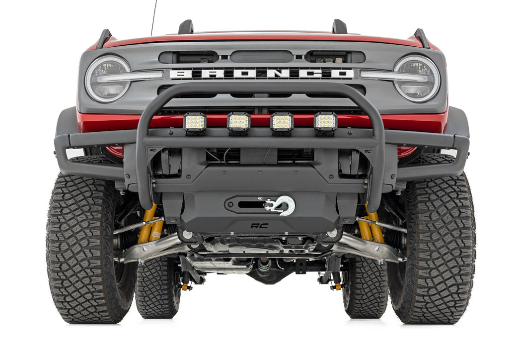 Rough Country 51105 Nudge Bar - 3 Inch Wide Angle Led (x4) - Oe Modular Steel - Ford Bronco (21-23) - Truck Part Superstore