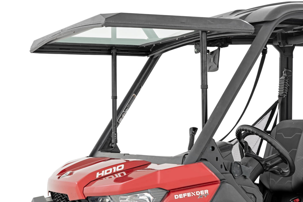 Rough Country 98318213 Flip Glass Windshield - Power - Can-Am Defender 4WD (16-22) - Truck Part Superstore