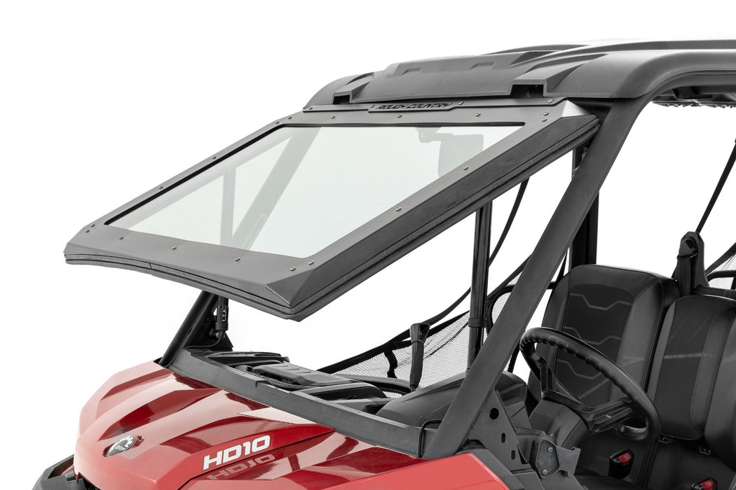 Rough Country 98318213 Flip Glass Windshield - Power - Can-Am Defender 4WD (16-22) - Truck Part Superstore