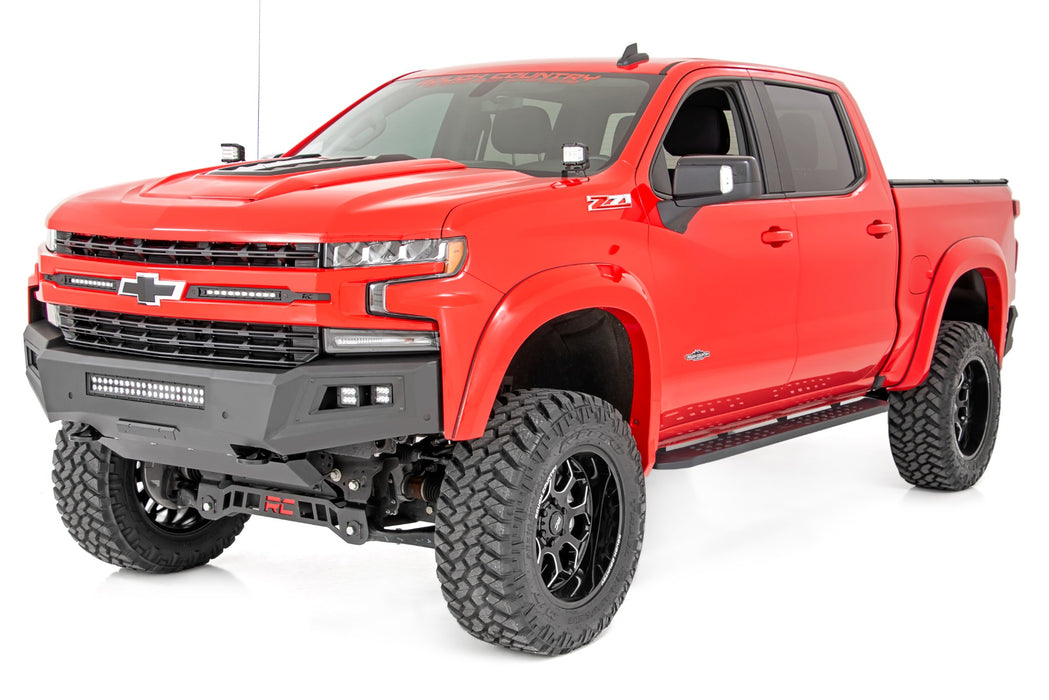 Rough Country 44002 RPT2 Running Boards - Crew Cab - Black - Chevy/GMC 1500/2500HD (19-23) - Truck Part Superstore