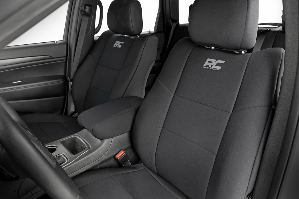 Rough Country 91046 Seat Covers Front Row and Rear Row Bench Jeep Grand Cherokee WK2 2WD/4WD (11-22) Rough Country - Truck Part Superstore