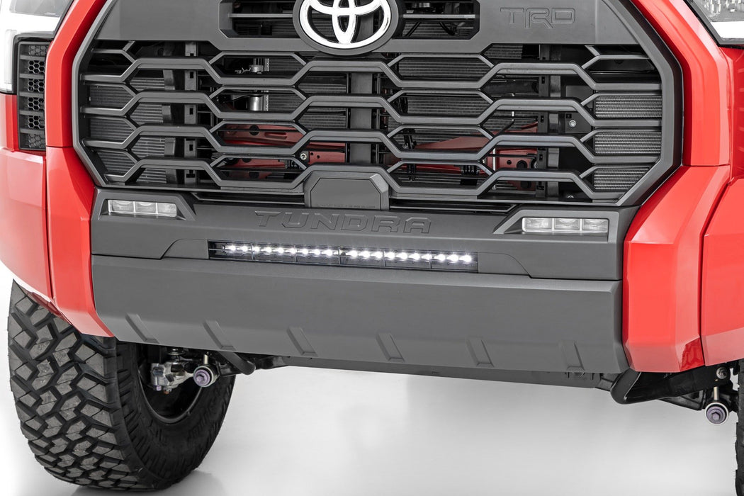 Rough Country 71077 LED Light - Bumper Mount - 20" Black Slim Line - Toyota Tundra (22-23) - Truck Part Superstore