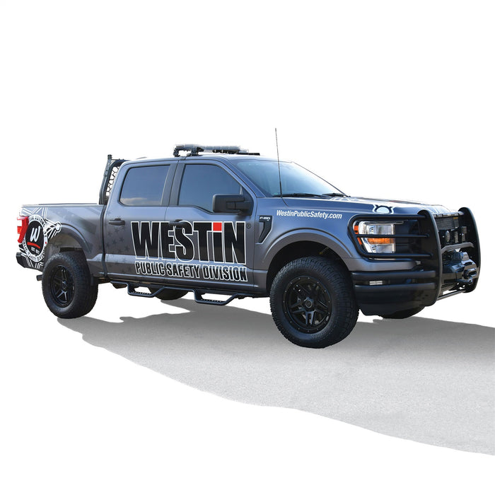 Westin 20-13945 Outlaw Nerf Step Bars; Drop; Textured Black; - Truck Part Superstore