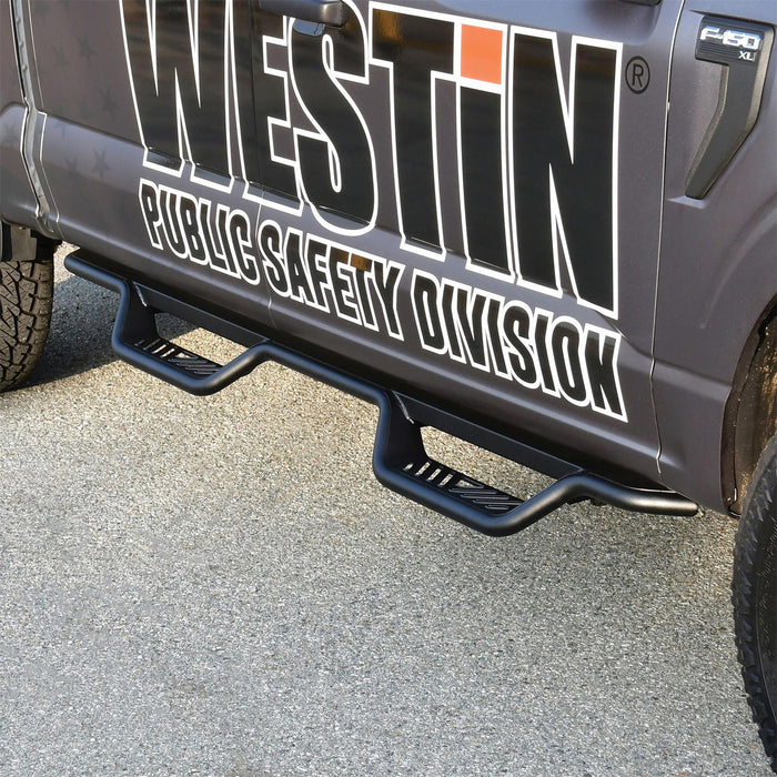 Westin 20-13945 Outlaw Nerf Step Bars; Drop; Textured Black; - Truck Part Superstore