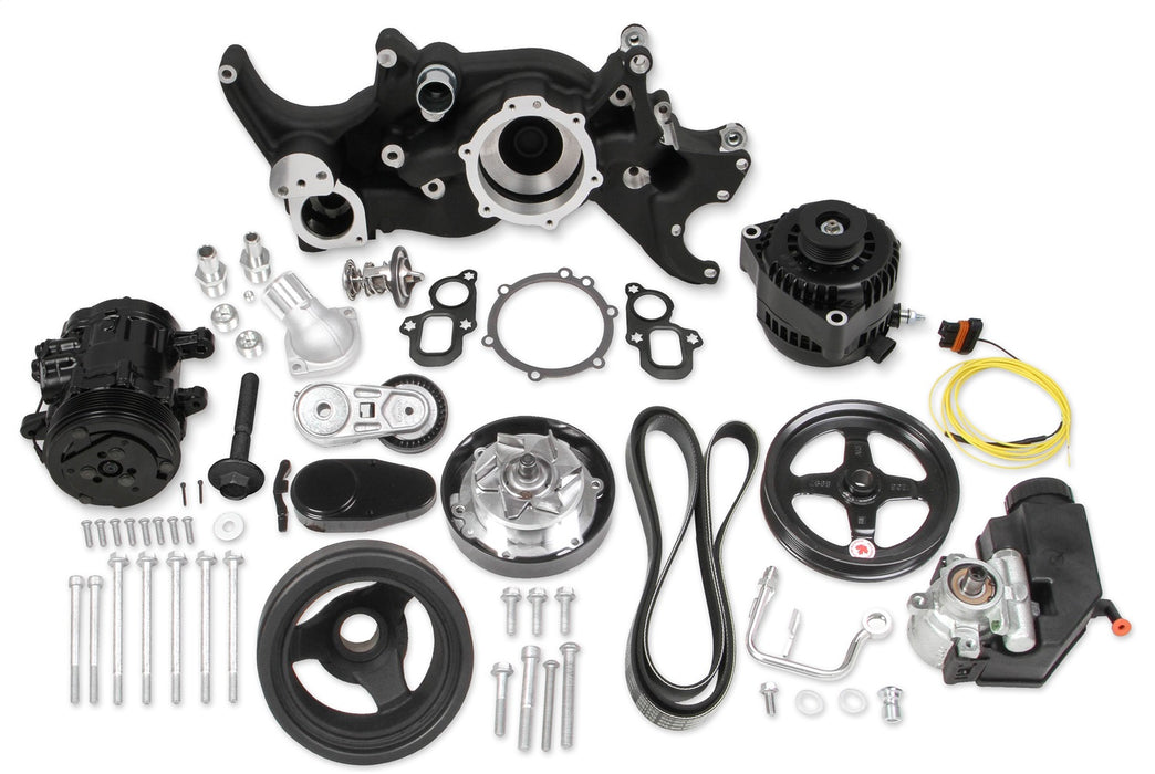 Holley 20-205BK Mid-Mount Accessory Drive System Kit - Truck Part Superstore
