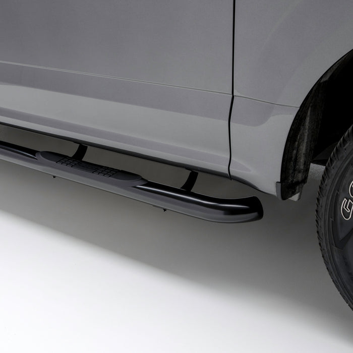 ARIES 202003 3" Round Black Steel Side Bars, Select Toyota Tundra for Select Toyota Tundra