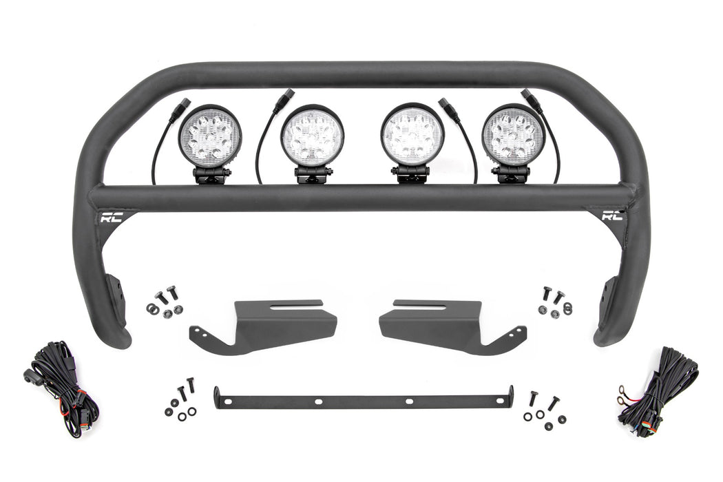 Rough Country 51104 Nudge Bar - 4 Inch Round Led (x4) - OE Modular Steel - Ford Bronco (21-23) - Truck Part Superstore