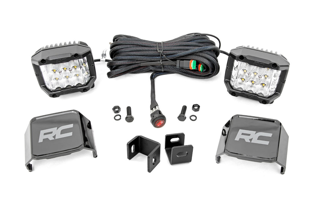 Rough Country 71075 LED Light - Ditch Mount - 3" OSRAM - Wide - Toyota Tundra (22-23) - Truck Part Superstore