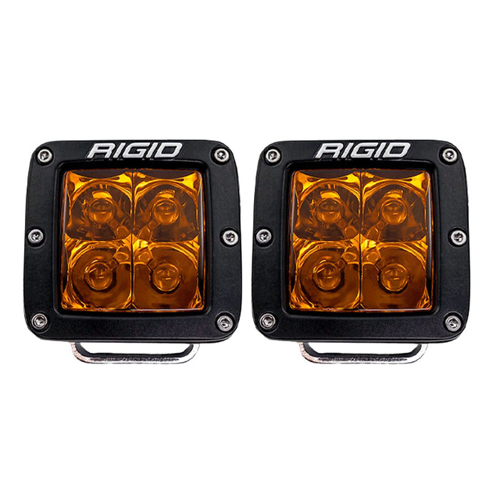 Rigid Industries 20252 D-Series Spot with Amber PRO Lens Pair Rigid Industries - Truck Part Superstore
