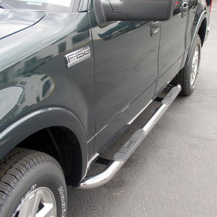 ARIES 203015-2 3" Round Polished Stainless Side Bars, Select Ford F-150, Lincoln Mark LT for Select Ford F-150