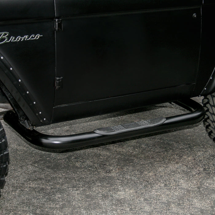 ARIES 203038 3" Round Black Steel Side Bars, Select Ford Bronco for Select Ford Bronco
