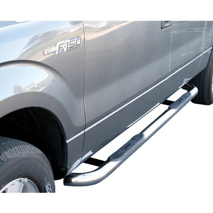 ARIES 203039-2 3" Round Polished Stainless Side Bars, Select Ford F-150 for Select Ford F-150