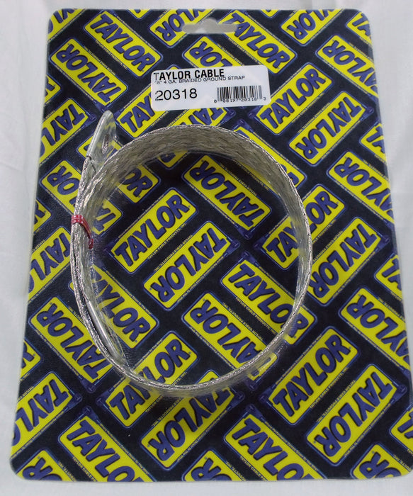 Taylor Cable 20318 Grounding Strap; 4 Gauge; 18 in. Long; Tinned Copper; - Truck Part Superstore