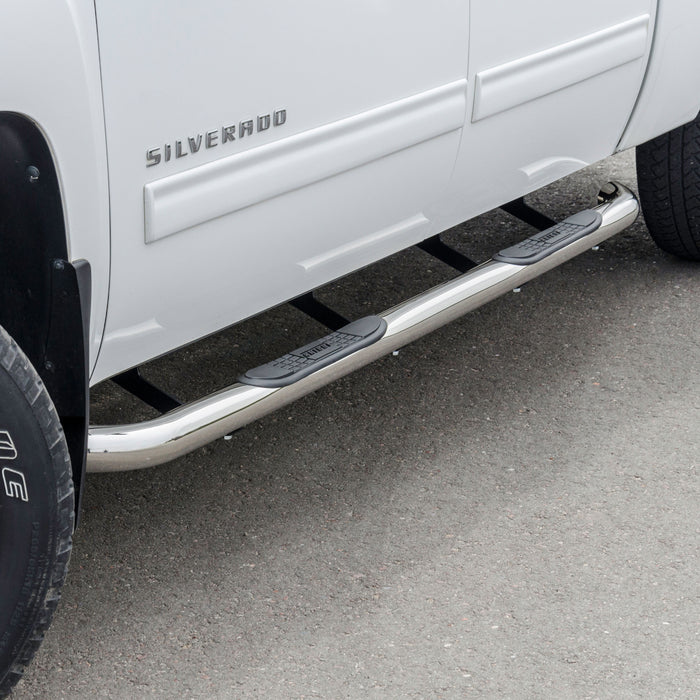 ARIES 204013-2 3" Round Polished Stainless Side Bars, Select Silverado, Sierra 1500, 2500, 3500 for Select Chevrolet Silverado 2500 HD