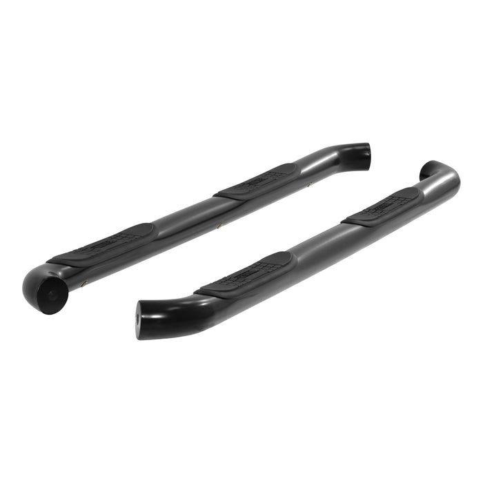 ARIES 204046 3" Round Black Steel Side Bars, Select Silverado, Sierra 1500, 2500, 3500 HD for Select Chevrolet Silverado 2500 HD