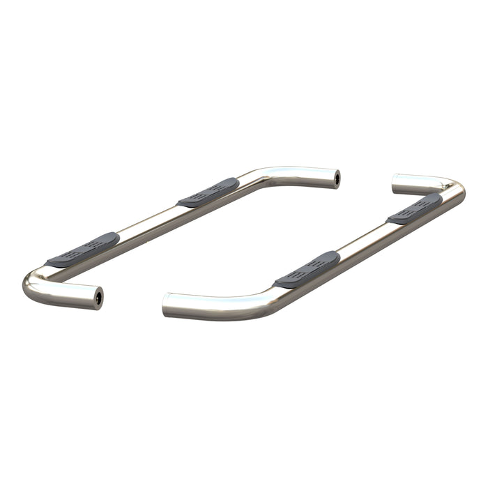ARIES 204053-2 3" Round Polished Stainless Side Bars, Select Chevy Silverado, GMC Sierra 1500 for Select Chevrolet Silverado 1500